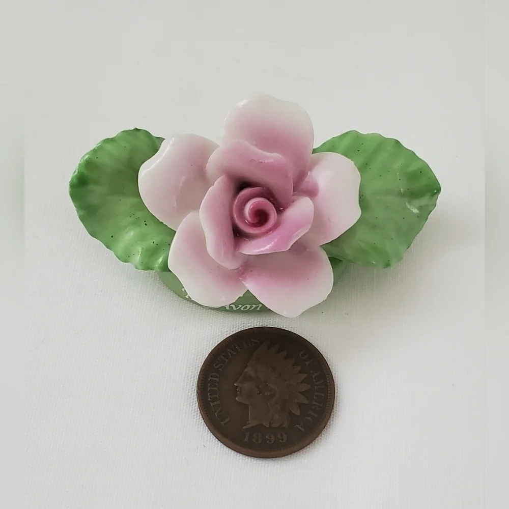 Vintage 1980's Avon Small Treasures Mini Pink Rose